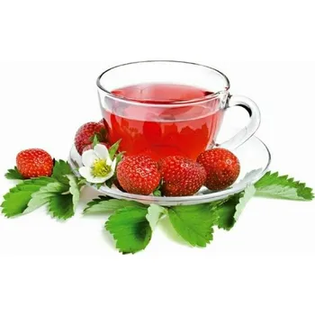 Obraz DIMEX | Obraz na skle | Šálek jahodového čaje GL-45-019 | 45 x 30 cm + Skleněný fotoobraz na stěnu české výroby DIMEX - GL-45-019 Šálek jahodového čaje, v rozměru 45 x 30 cm