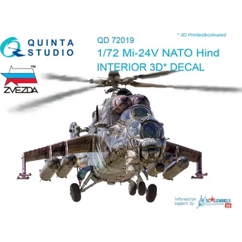 Plastikový model Quinta studio 1/72 Mi-24V NATO 3D-Print&colour Interior (ZVE)