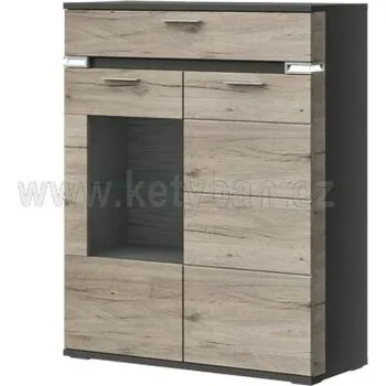 Komoda Skříňka Boa typ 07 Bílá arctic/dub san remo sand