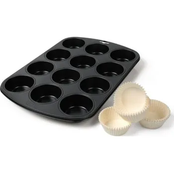 Forma na pečení CREATIV forma na 12 Muffinů a 60 papírových košíčků - KAISER (Set CREATIV forma na 12 muffinů a 60 papírových košíčků - KAISER)