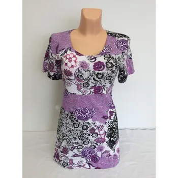 Dámská tunika Halenka EVINA, Barva Fialová, Velikost XL46, Materiál 96% Viskoza 4% Lycra