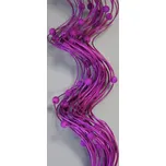 Curly ting dřevěný korálek 80cm fialová