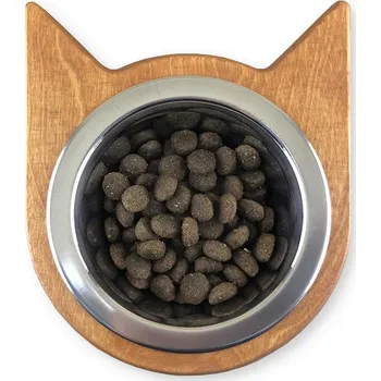 miska pro kočku Wook | Miska pro kočky se dřevěným stojanem 200ml - cedr