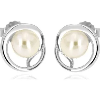 Náušnice Zlatnictví U Kostela Stříbrné perlové náušnice 98ZW 473307978