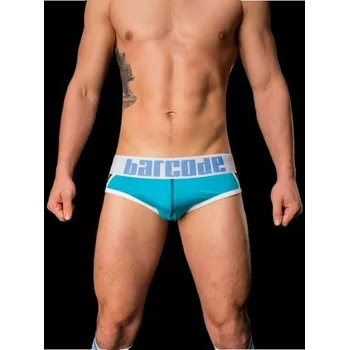 Pánské erotické prádlo Jocksy Barcode Berlin Backless Yoschy modro-bílé S, pánské bambusové jocksy