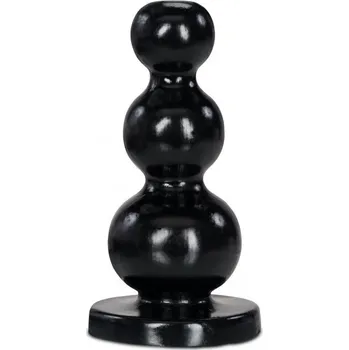 Anální kolík HardToys Routard, černý vinylový anální kolík 22,5 x 5,5–9 cm