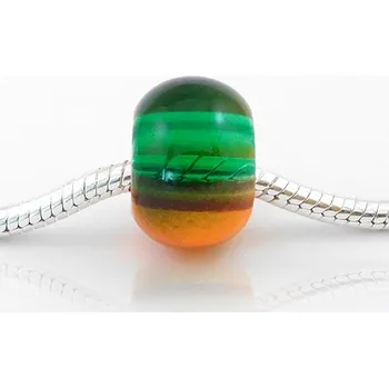 Přívěsek miXL.cz Vinutý korálek Zelenorudý odstín