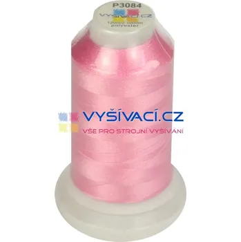 Nit vyšívací nit polyester barva růžová P3084 návin 1000m NK- balení: 1 kón návin 1000m 36,30 Kč s DPH za kón při nákupu balení 10 kusů