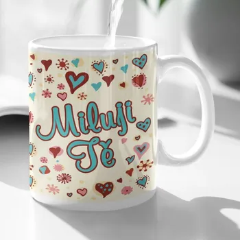 Hrnek se srdíčky Miluji Tě