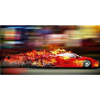 Obraz DIMEX | Obraz na skle | Rychlé auto GL-60-030 | 60 x 30 cm + Skleněný fotoobraz na stěnu české výroby DIMEX - GL-60-030 Rychlé auto, v rozměru 60 x 30 cm