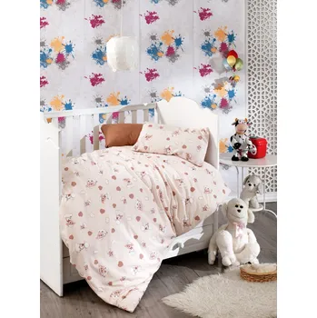 Povlečení Brotex Beránek béžový 140 x 200, 70 x 90 cm zipový uzávěr