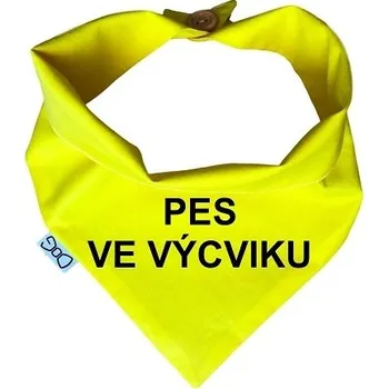 Obleček pro psa Funky Dog šátek žlutý Pes ve výcviku S