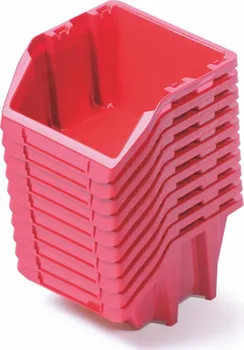 Úložný box Prosperplast Bineer Short Set červený 10 ks
