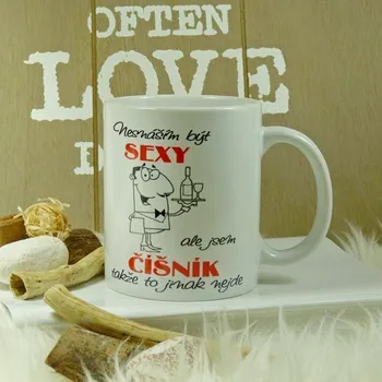 Hrnek sexy číšník