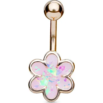 Piercing Šperky4U Piercing do pupíku kytička - WP0002-RDC