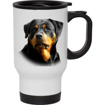 Termohrnek Cestovní termohrnek s uchem s potiskem Rotvajler
