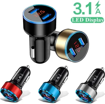 Duální USB nabíječka s voltmetrem do auta