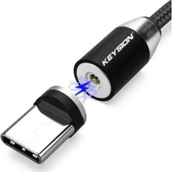 Datový kabel Magnetický USB kabel s USB C konektorem opletený 2m