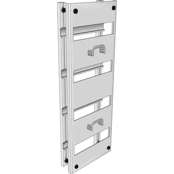 Rozvaděč Elektroměrový rozvaděč ELPLAST-KPZ Rošt 4.x.1 4x12 modulů s krytem IP20 (3D)