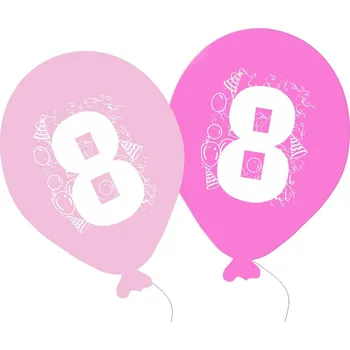Party dekorace Balonky narozeniny 5ks s číslem 8 pro holky balonky.cz b80058