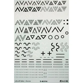 Plastikový model Tally Ho! 1/48 Luftwaffe Chevrons Stencils
