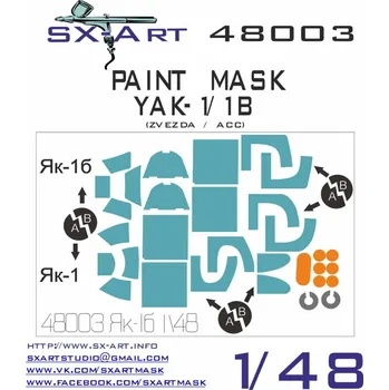 Plastikový model SX-ART 1/48 Yak-1B Painting Mask (ZVE)
