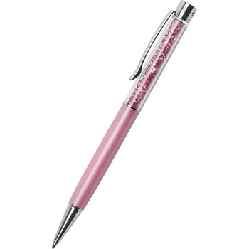Kuličkové a dotykové pero Art Crystella, s krystaly Swarovski, růžová, 14cm