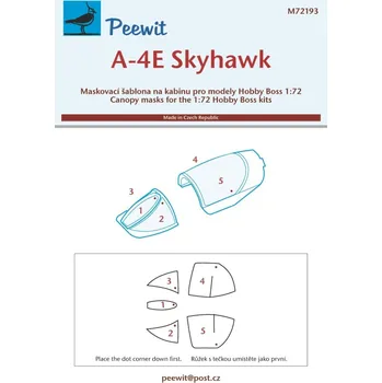 Plastikový model Peewit 1/72 Canopy mask A-4E Skyhawk (HOBBYB)