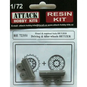 Plastikový model Attack Hobby Kits 1/72 Driving & idler wheels HETZER No.: 1