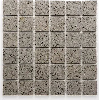 Obklad Mozaika z umělého kamene šedá 48x48mm