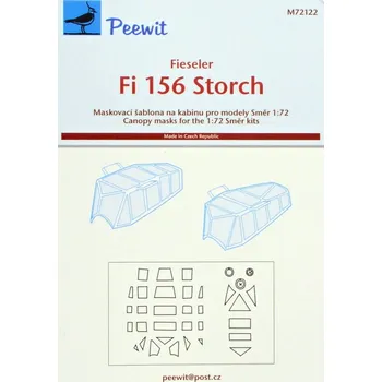 Plastikový model Peewit 1/72 Canopy mask Fi 156 Storch (SMER)