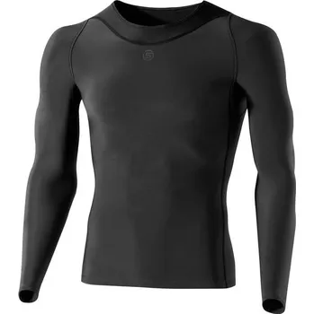 Pánská móda SKINS RY400 Mens Long Sleeve Top, Black (pánské kompresní regenerační triko s dlouhým rukávem) L