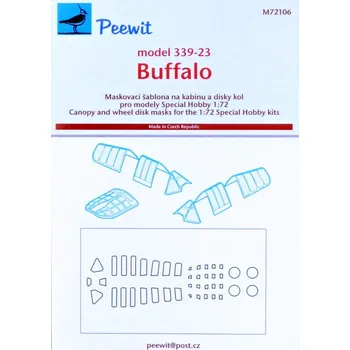 Plastikový model Peewit 1/72 Canopy mask model 339-23 Buffalo (SP.HOBBY)