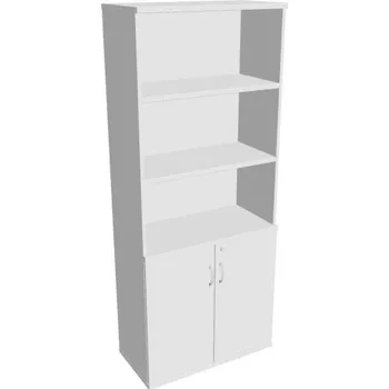 Kancelářský vozík HOBIS kancelářská policová skříň - SZ 5 80 03, zámek Huwill, bílá + doprava zdarma