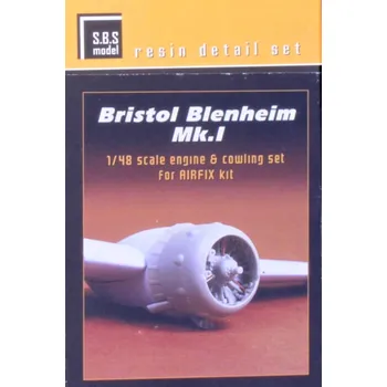 Plastikový model S.B.S model 1/48 Br.Blenheim Mk.I engine&cowling set (AIRFIX)