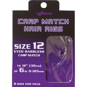 Hotový Návazec Drennan Carp Match Hair Rigs Velikost 12/6lb