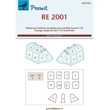 Plastikový model Peewit 1/72 Canopy mask Regianne RE 2001 (SWORD)