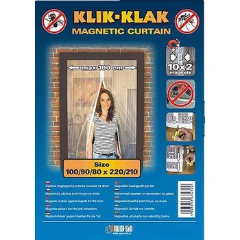 Síť proti hmyzu Sítě proti hmyzu do dveří P gum-sill černá 100x220 cm pro vlastní montáž