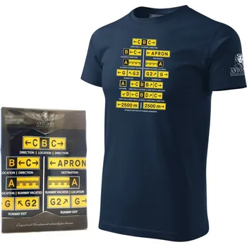 ANTONIO triko s dopravním značením na letišti MARKING MODRÉ