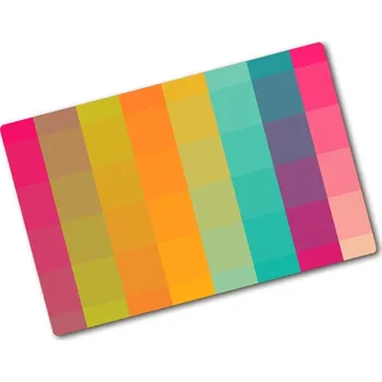 Kuchyňské prkénko Kuchyňská deska skleněná Barevné čtverce