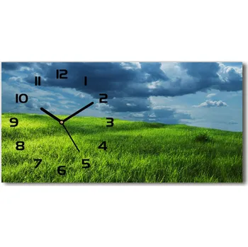 Hodiny Skleněné hodiny na stěnu tiché Bouřkové mraky