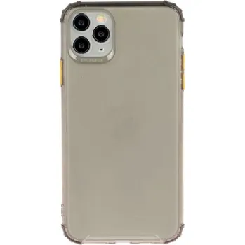 Pouzdro na mobilní telefon Transparentní kryt z měkkého plastu se zesílenými rohy pro iPhone 12 mini - černý