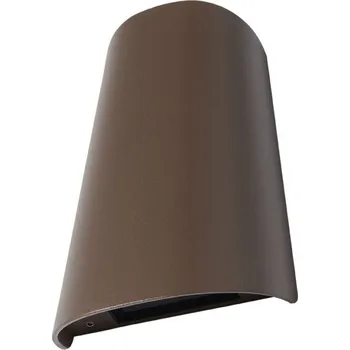 Venkovní osvětlení Redo 9536 Twill venkovní hnědé nástěnné svítidlo se svícením nahoru/dolů 11W LED 3000K, výška 17,4cm IP65