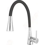 FERRO Dřezová stojánková baterie ZUMBA II s elastickým ramenem černá-chrom (BZA42B)