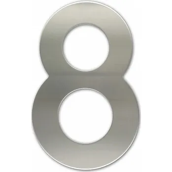 Domovní cedule Číslice "8" fasádní 150mm NEREZ (Číslice "8" fasádní 150mm NEREZ)