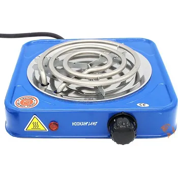 Elektrický žhavič na uhlíky do vodní dýmky Hookah Flame 1000W modrý