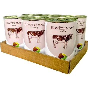 Krmivo pro psa Bohemia Pet Food SIX PACK BOHEMIA Hovězí maso ve vlastní šťávě 400 g