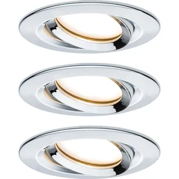 Venkovní osvětlení Paulmann LED Nova Plus Coin, set zápustných bodovek, chrom, 3x6.8W 2700K stmívatelná, průměr 9,3 cm, IP65