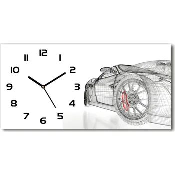 Hodiny Skleněné hodiny na stěnu Síť auta