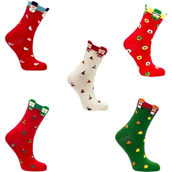 Dámské ponožky Aura.via Set 5 párů dámských vánoční ponožkek Aura.via: NB-6622ch Barva: Mix barva 2, Velikost: 35-38